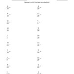Changing Decimals To Fractions Worksheets 4th Grade Fraction
