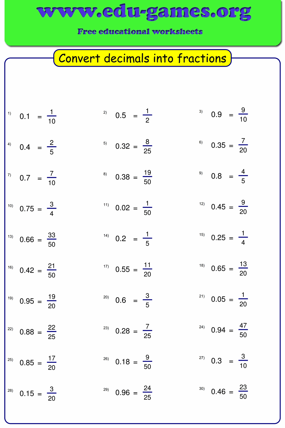 converting-fractions-to-decimals-ks2-worksheet-decimal-worksheets