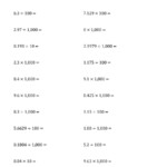 Multiplying And Dividing Decimals By Powers Of 10 Worksheets