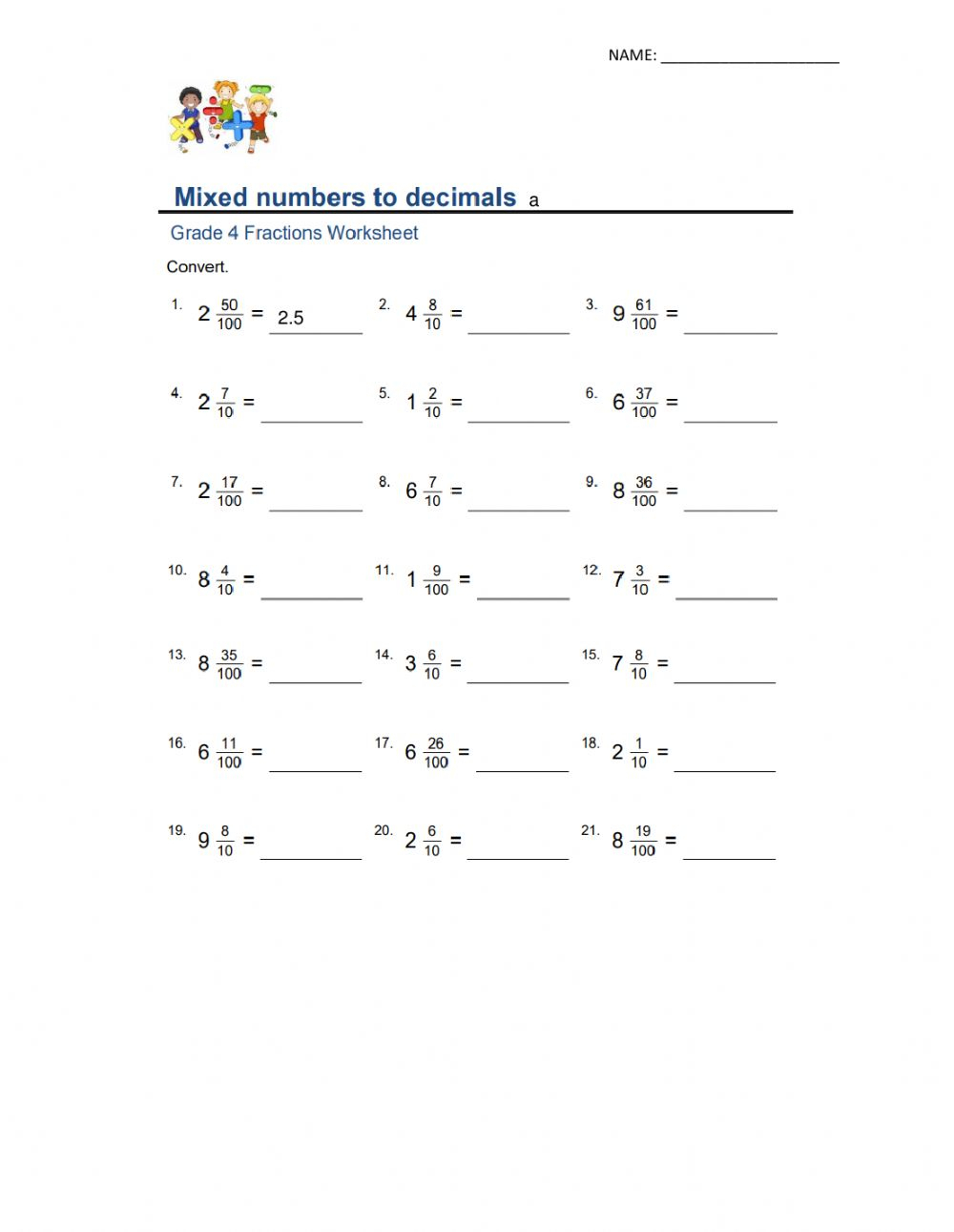 ordering-fractions-decimals-and-mixed-numbers-worksheets-decimal-worksheets