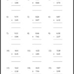 Math Worksheets Grade 7 Decimals