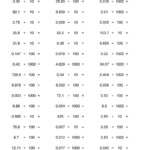 The Decimal Divided By 10 100 Or 1000 horizontal 45 Per Page A