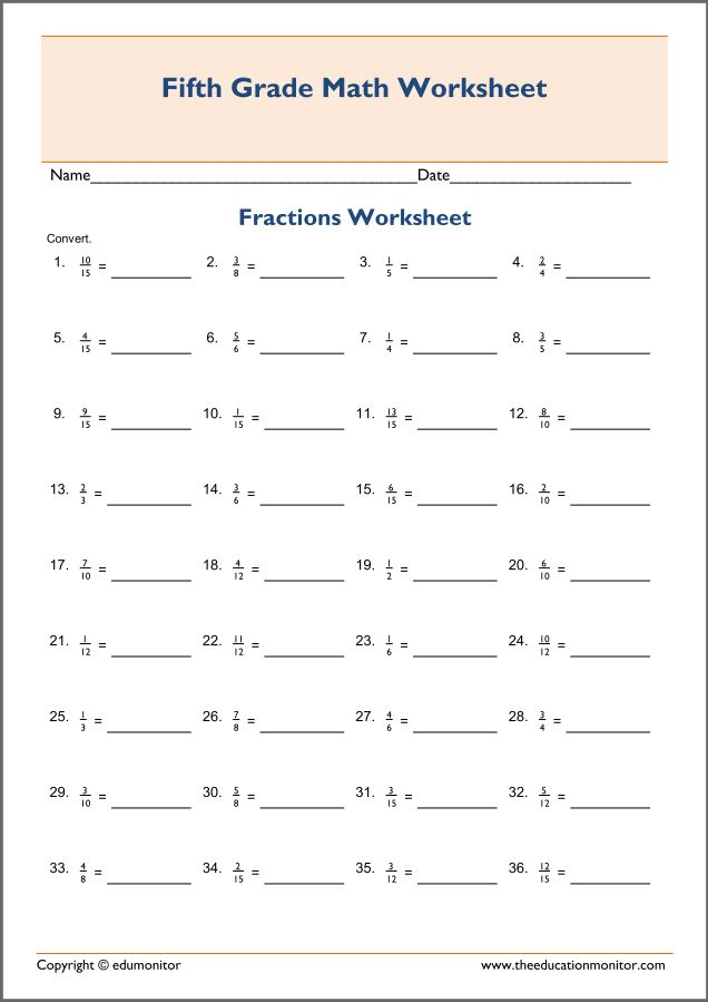 Convert Fractions To Decimals Worksheets