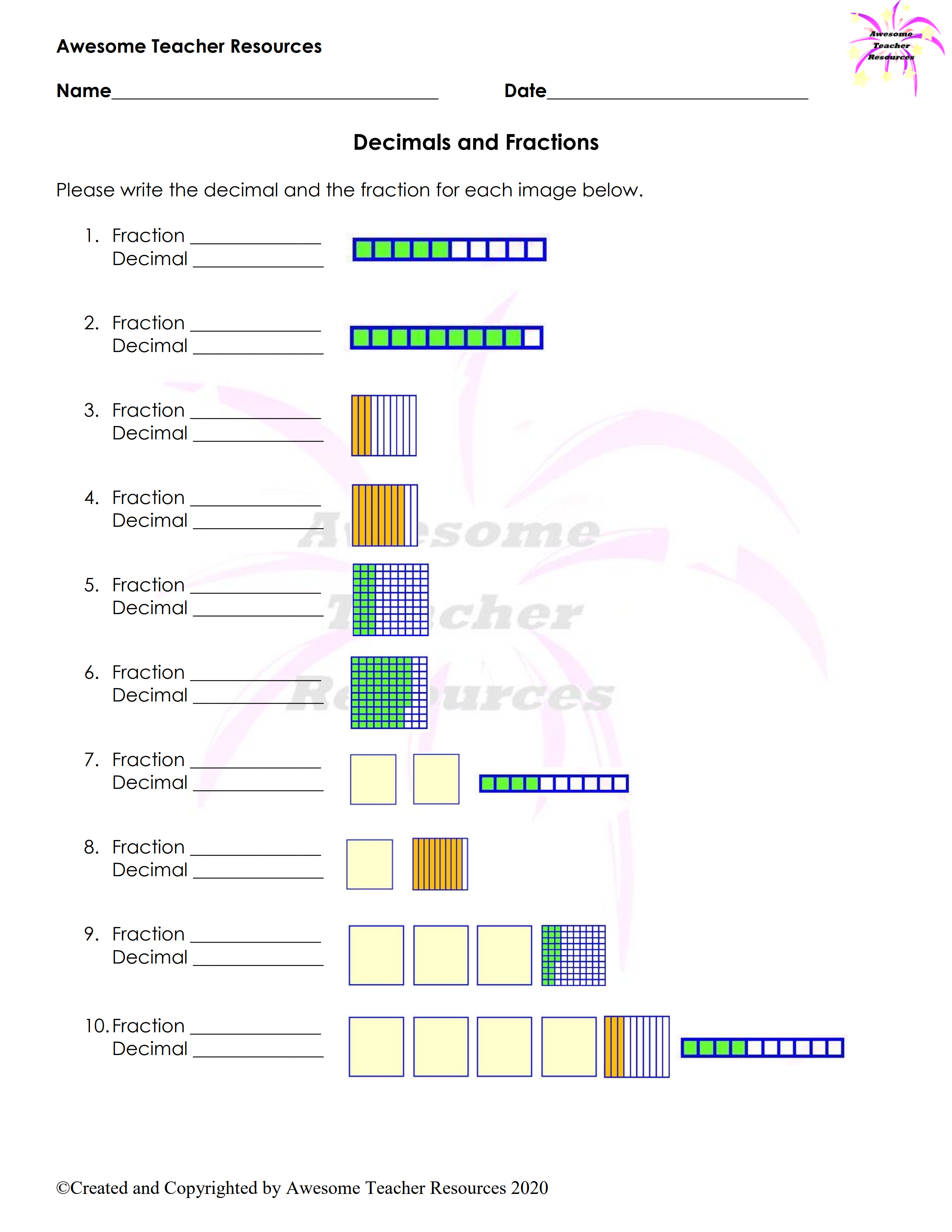 Decimals And Fractions Worksheet Fractions Worksheets Fractions Decimals And Fractions Worksheet Fractions Worksheets Fractions