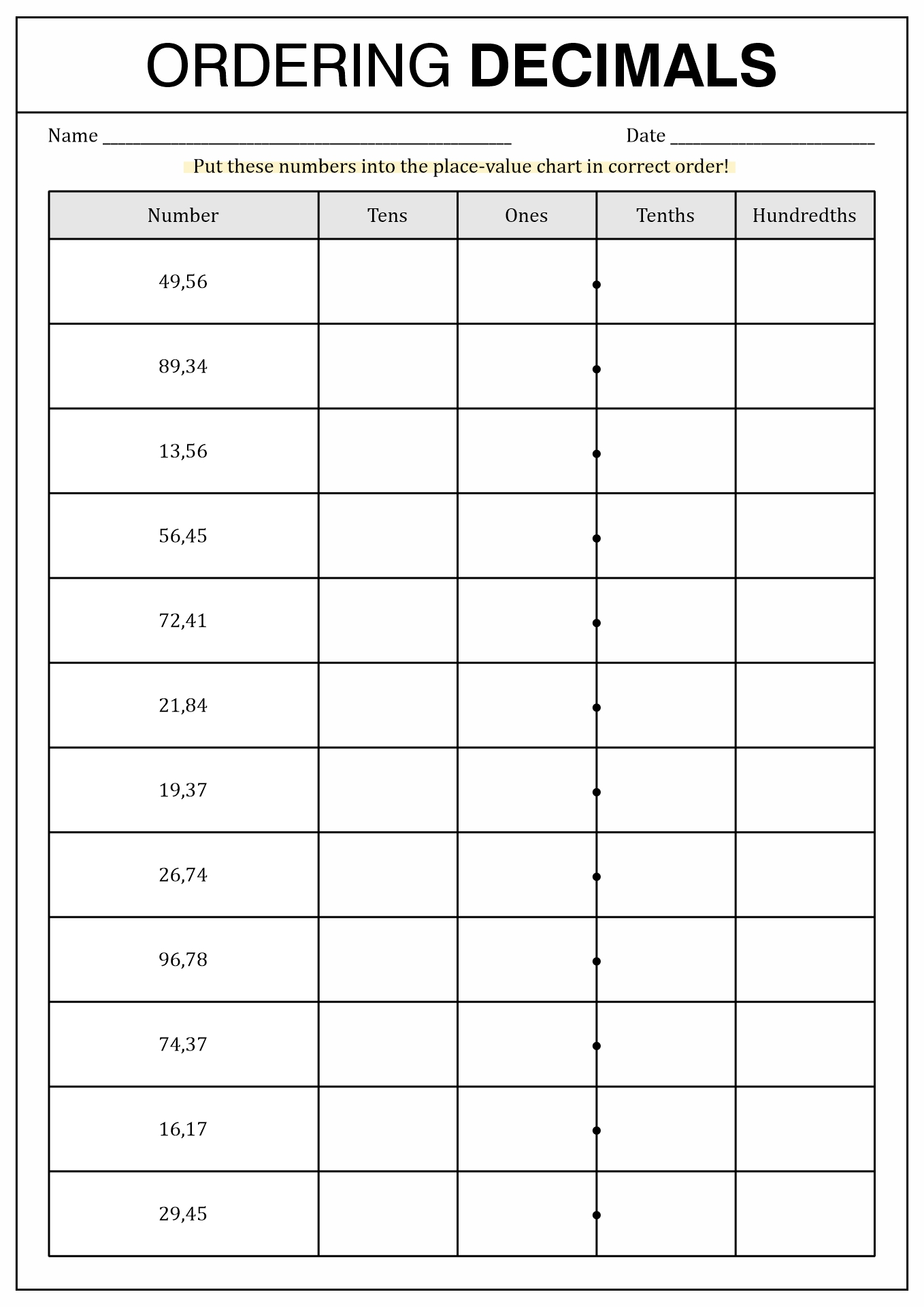 14 Blank Place Value Worksheets Worksheeto 14 Blank Place Value Worksheets Worksheeto