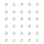 20 Worksheets Adding Decimals 6 ESL Worksheets Kids