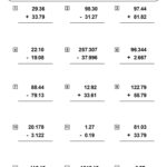 Adding And Subtracting Decimals Worksheets Math Monks