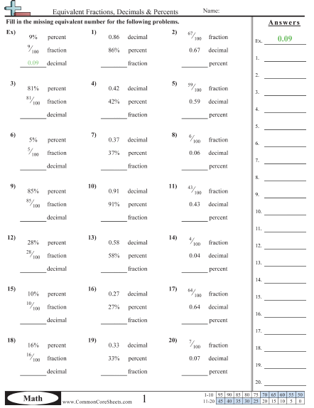 Converting Forms Worksheets Free CommonCoreSheets