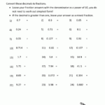 Converting Fractions To Decimals Worksheet 5th Grade Decimal Worksheets