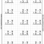 Decimal Subtraction No Regrouping 5 Worksheets FREE Printable