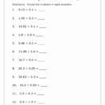 Dividing Decimals Horizontally