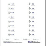 Fraction And Decimal Equivalents Worksheet Decimal Worksheets