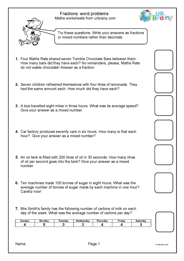 Fraction And Decimal Word Problems Worksheets Worksheets For Kindergarten