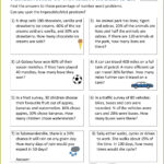 Fractions Decimals And Percents Word Problems Worksheets Uncategorized