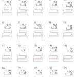 Multiplying Decimal Numbers By Whole Numbers Worksheet