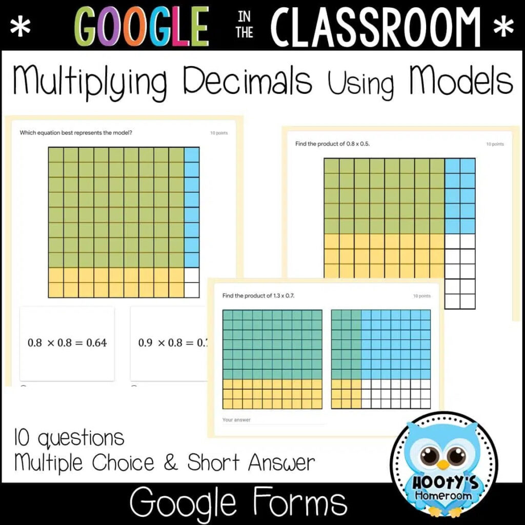 Multiplying Decimals Using Area Models Worksheets Lloyd Thornhill s