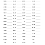 Rounding Hundredths To A Whole Number A Decimals Worksheet
