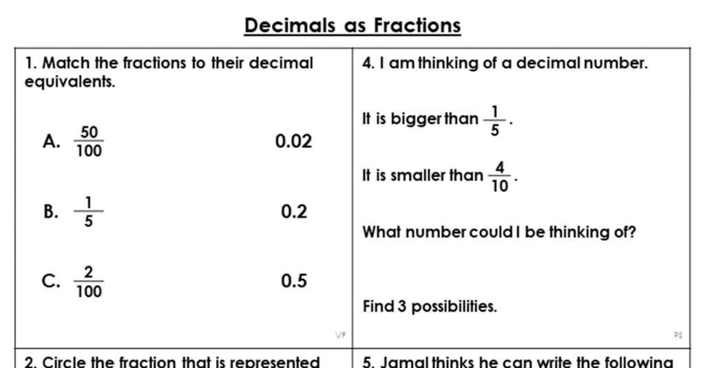 Year 6 Decimals As Fractions Lesson Classroom Secrets Classroom Secrets